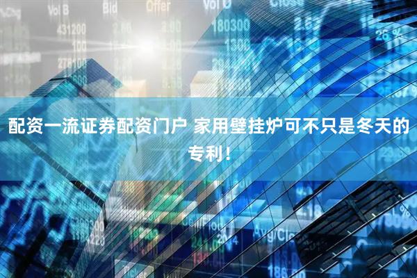 配资一流证券配资门户 家用壁挂炉可不只是冬天的专利！